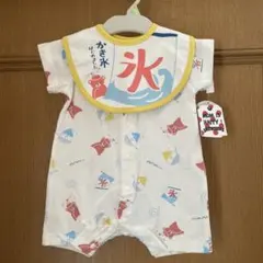 かき氷柄　dearBABY ロンパース　50〜60サイズ　新品のサムネイル