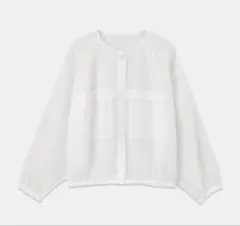 プラステ PLST シアーオーガンジーブルゾン ホワイト M 美品 春夏