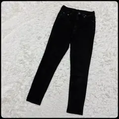 【GRL】グレイル スキニーデニムパンツ S ブラック スタイルアップ 細見え