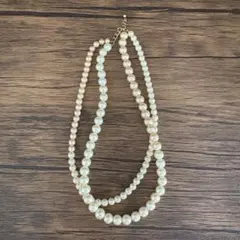 ダブルストランドパールネックレス