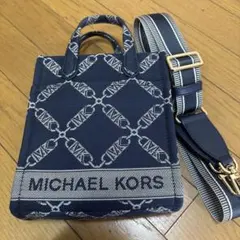 MICHAEL KORS ネイビー ショルダーバッグ