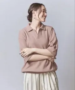 UNITED ARROWS エアーワッフルスキッパーポロシャツ Sサイズのサムネイル