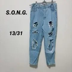 S.O.N.G. 【13/31 】 CLASSIC MOM JEANダメージ加工