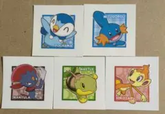 ポケモンデコキャラシール　パウンドケーキ　ポッチャマ　ミズゴロウ　ヒコザル他