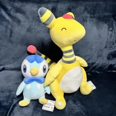 匿名配送　デンリュウ（ウィンク）ポッチャマ（blue）ぬいぐるみ2点セット