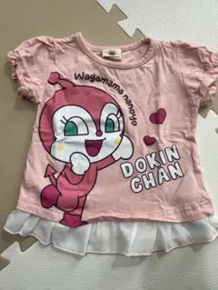 ドキンちゃん Tシャツ ピンク フリル付き90cm