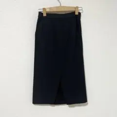 ブラック スカート シンプル スリット S