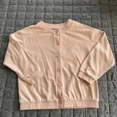 ユニクロ　ピンク ボタンカーディガン　110