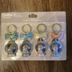 TDS ダッフィー シェリーメイ スノードーム型キーチェーン 4個セット