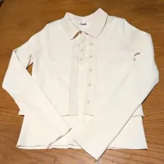 GU 2ピースリブニット ポロシャツ ノンスリーブ カーディガン(新品未使用)