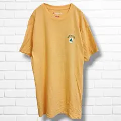 エアウォーク 般若柄 クルーネック 半袖 Tシャツ S 黄 綿 バックプリントのサムネイル