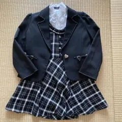 ヒロミチナカノ　フォーマル　チェックワンピース　入学式　卒園120 女の子