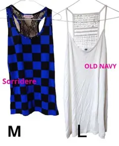 タンクトップ キャミソール М Ｌ レース インナー 重ね着 スポーティ