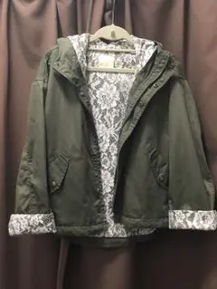 アースミュージック&エコロジー　ジャケット　カーキ　レース　アウター　ブルゾン春
