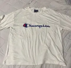 Champion チャンピオン 半袖Tシャツ ロゴプリント ホワイト