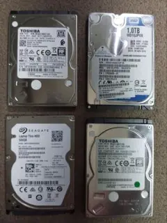 2 1TB WD 1TB SEAGATE 500GB ハードディスクセット