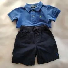 ラルフローレン 12M ポロシャツとショートパンツセット