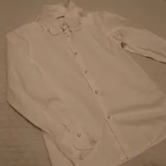 バイラビット　襟付き長袖シャツブラウス　ホワイト130