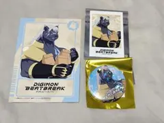 デジモンビートブレイク ムラサメモン AGF 缶バッジ ポストカード 特典