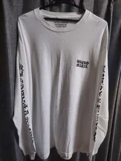 ニ*い様 WACKO MARIA ロゴ刺繍 長袖シャツ ホワイト