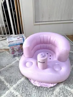 Richell リッチェル ふかふかベビーチェア ピンクパープル バスチェア