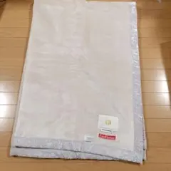 ① 使用少ない　エクセルヒューマン シルク毛布　シングル　羽毛部分絹100%