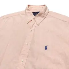90s ラルフローレン BLAKE シアサッカー 半袖シャツ ストライプ