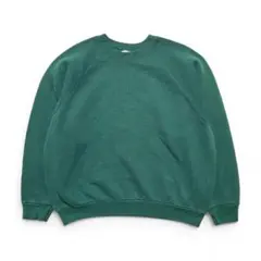 USA 古着 フルーツオブザルーム 無地 スウェット トレーナー グリーン