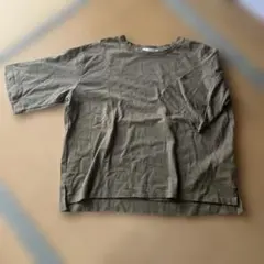 AIX LES BAINS 半袖Tシャツ オリーブ　綿　カーキ　レディース