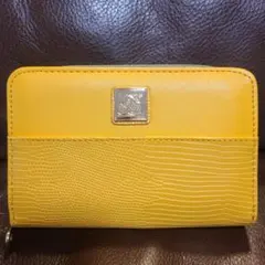二つ折り財布 イエロー