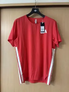 adidas ADIZERO ランニング半袖Tシャツ レッド