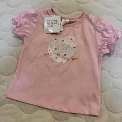 【90】新品 アンナ　ミコリッド　しまむら ケーキ柄Tシャツ ピンクのサムネイル