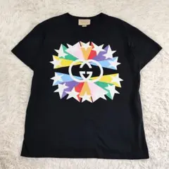 美品✨GUCCI グッチ インターロッキング GG ビッグロゴ Tシャツ キッズ 034 GUCCI グッチ インターロッキングビッグロゴ Tシャツ 黒 L - メルカリ