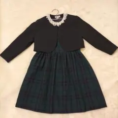 【ミキハウス】アンサンブル（ノースリーブワンピース＋ボレロ）タグ表記130