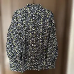 レディース長袖　薄手花柄シャツ