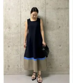 美品※ミラオーウェンノースリーブホールガーメントフレアワンピース