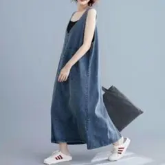 デニム XL ジャンパスカート　デニムスカート サロペット