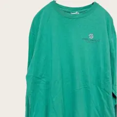 シンプリーサザン バックプリント Ｔシャツ クルーネック長袖 M 緑 綿 通学のサムネイル