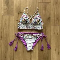 ALEXIA STAM フラワープリント水着 M 上下セット