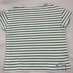 ORCIVAL 緑と白のストライプ Tシャツ F