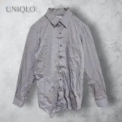 【UNIQLO ユニクロ】　ストレッチ　スリムフィットシャツ　洗える　グレー