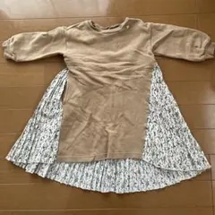 ワンピース(apres les cours、花柄、プリーツ、90)