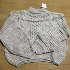 オーバーサイズケーブル編み