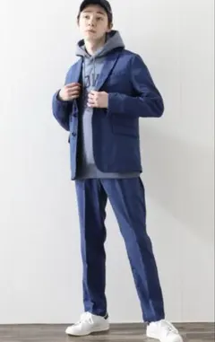 極美品✨417 EDIFICE チェックセットアップ ドライタッチトロ Mサイズ