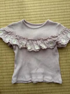 mamaraku 花柄刺繍 Tシャツ　80cm