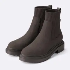 リブニットソックスブーツ