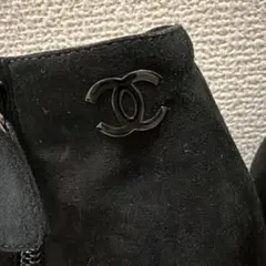 美品 CHANEL ショート ブーツ ブラック 黒 34.5cm シャネル