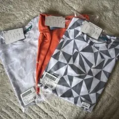 新品未使用　幾何学模様・ドットデザインTシャツ　3枚セット