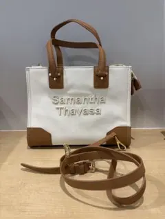 Samantha Thavasa ショルダーバッグ ホワイト/ブラウン