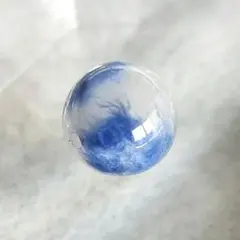 希少 天然石 デュモルチェライト インクォーツ 124c 粒売り 約7.7mm